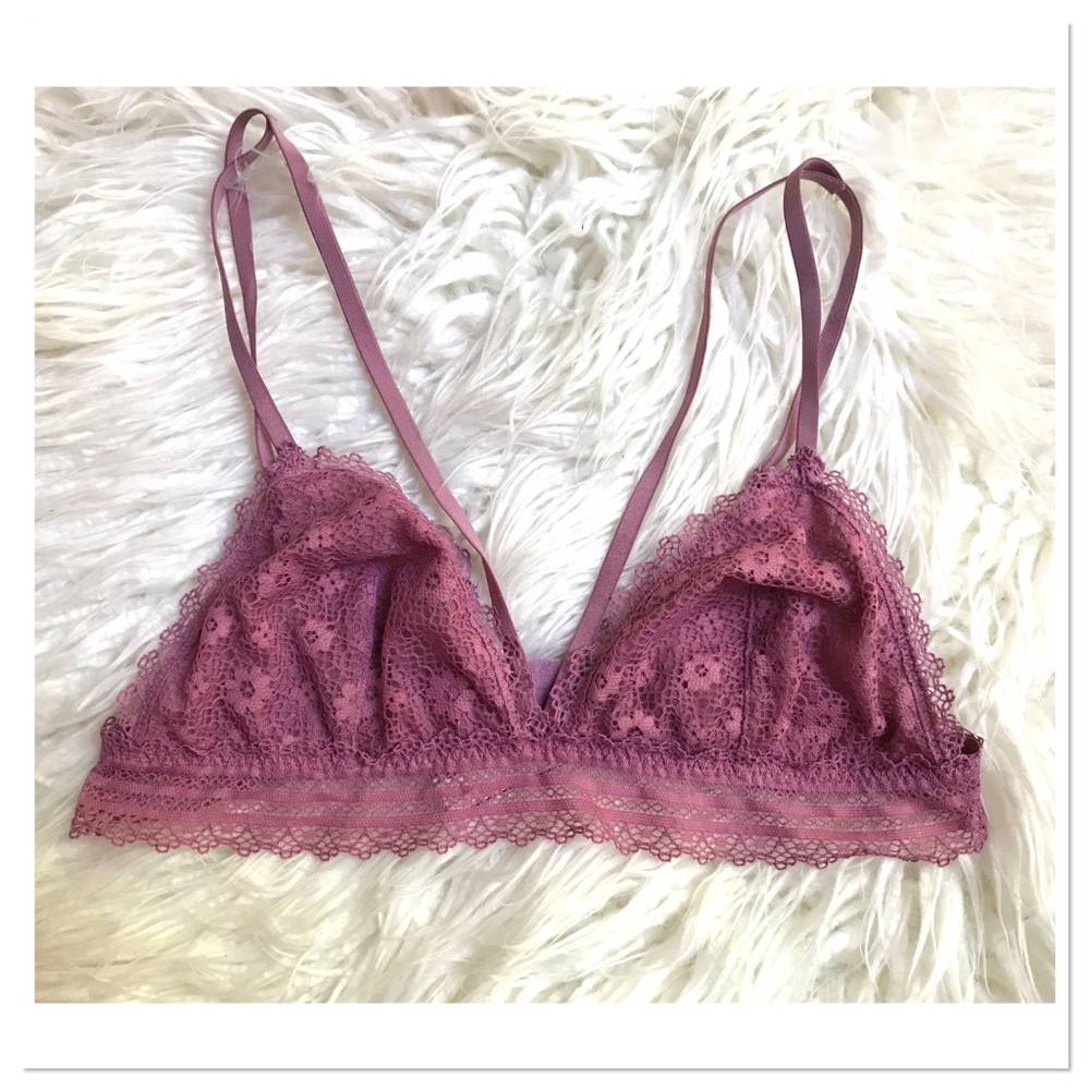Victoria’s Secret Mauve Triangle Bralette Size M - Picture 1 of 8